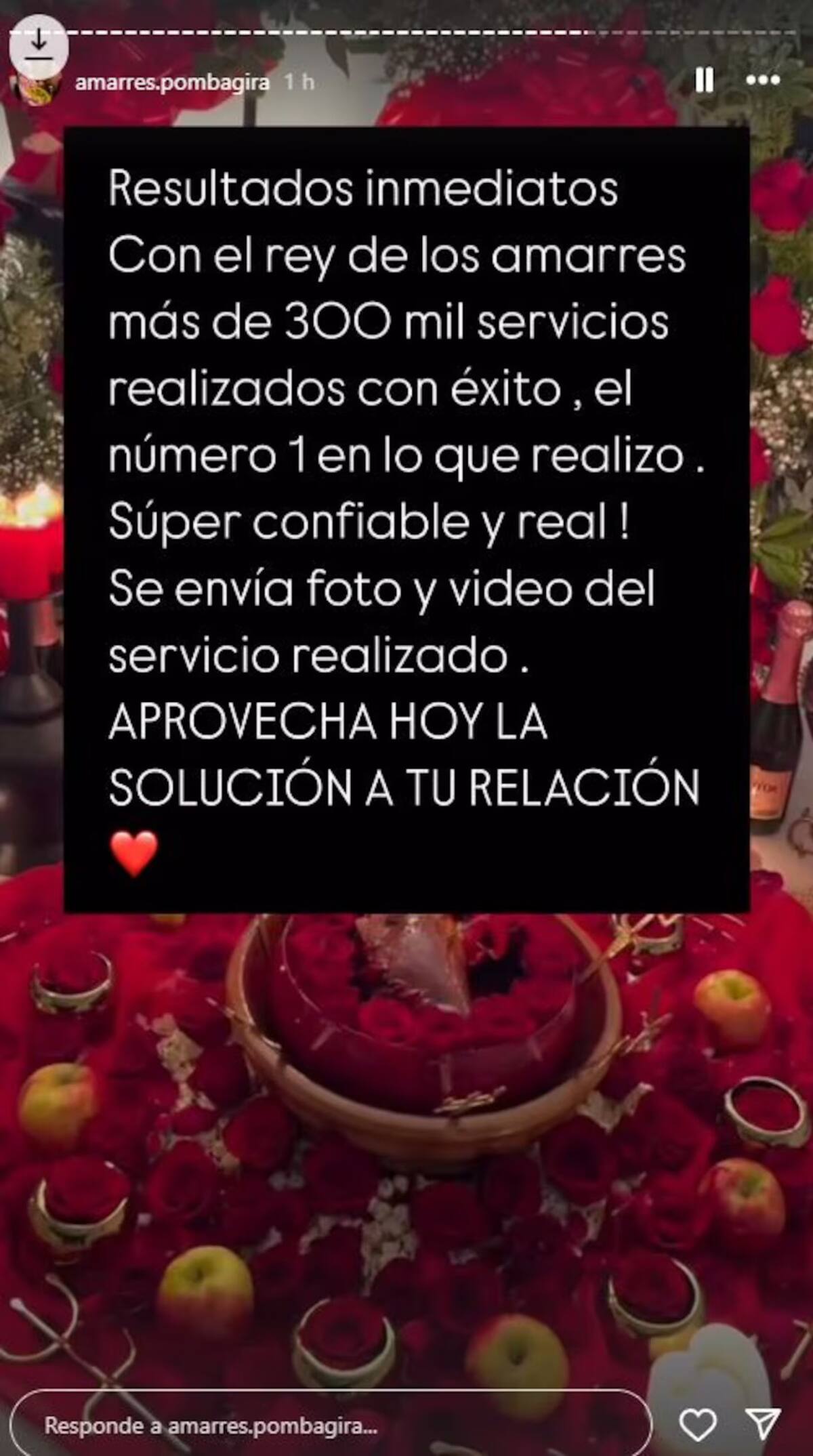 Rituales que promocionó Morena Rial. Foto: Instagram.