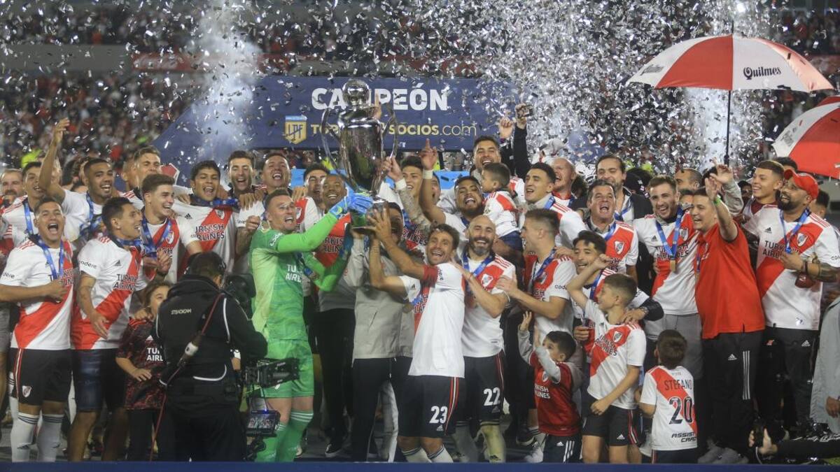 River campeón, liga profesional de fútbol 2021. NA.