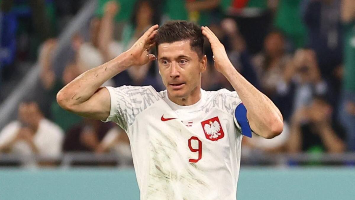 Robert Lewandowski en el Mundial de Qatar. Foto: REUTERS.