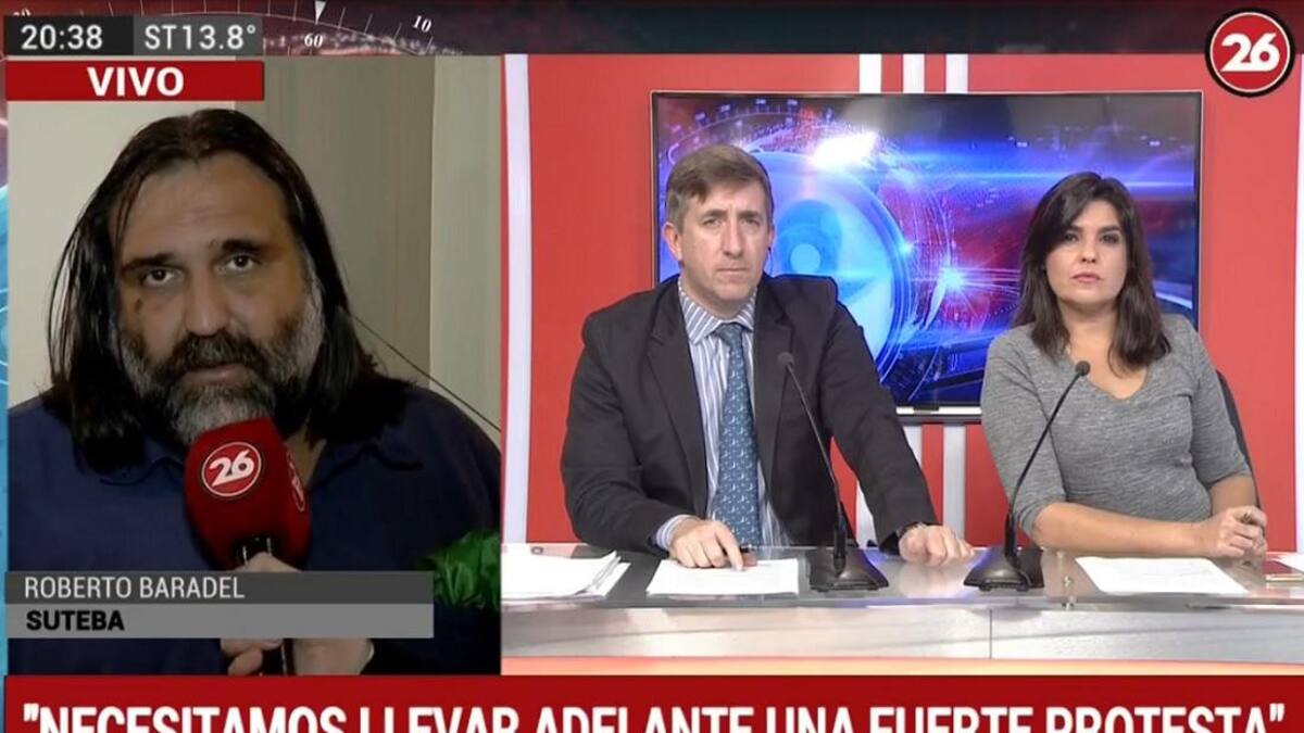 Roberto Baradel en Canal 26 - Canal 26