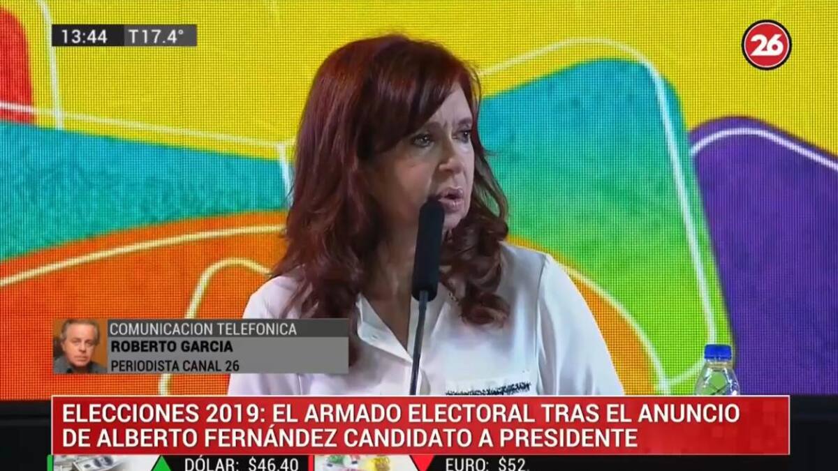 Roberto García, por fórmula Fernández-Fernández - Canal 26