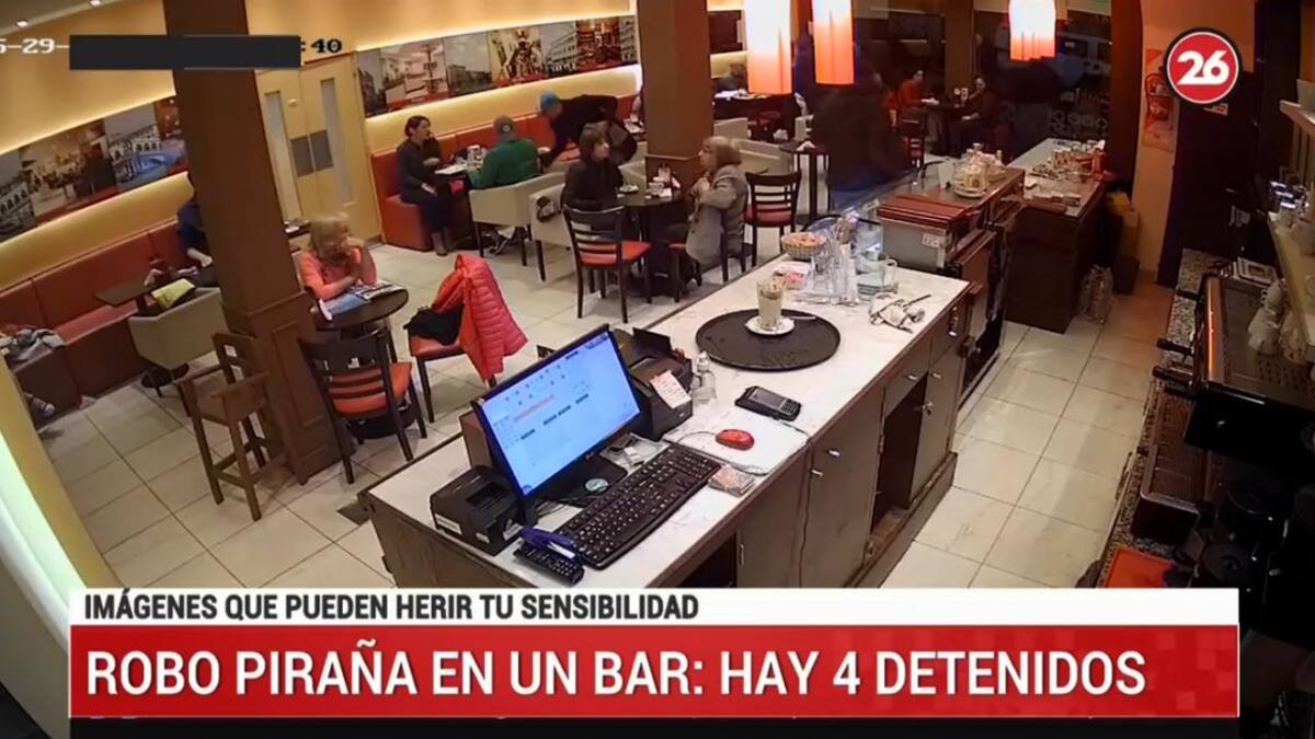 Robo piraña en bar de Caballito (Canal 26)