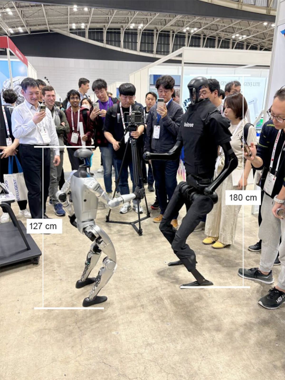 Robots humanoides de la firma china Unitree.