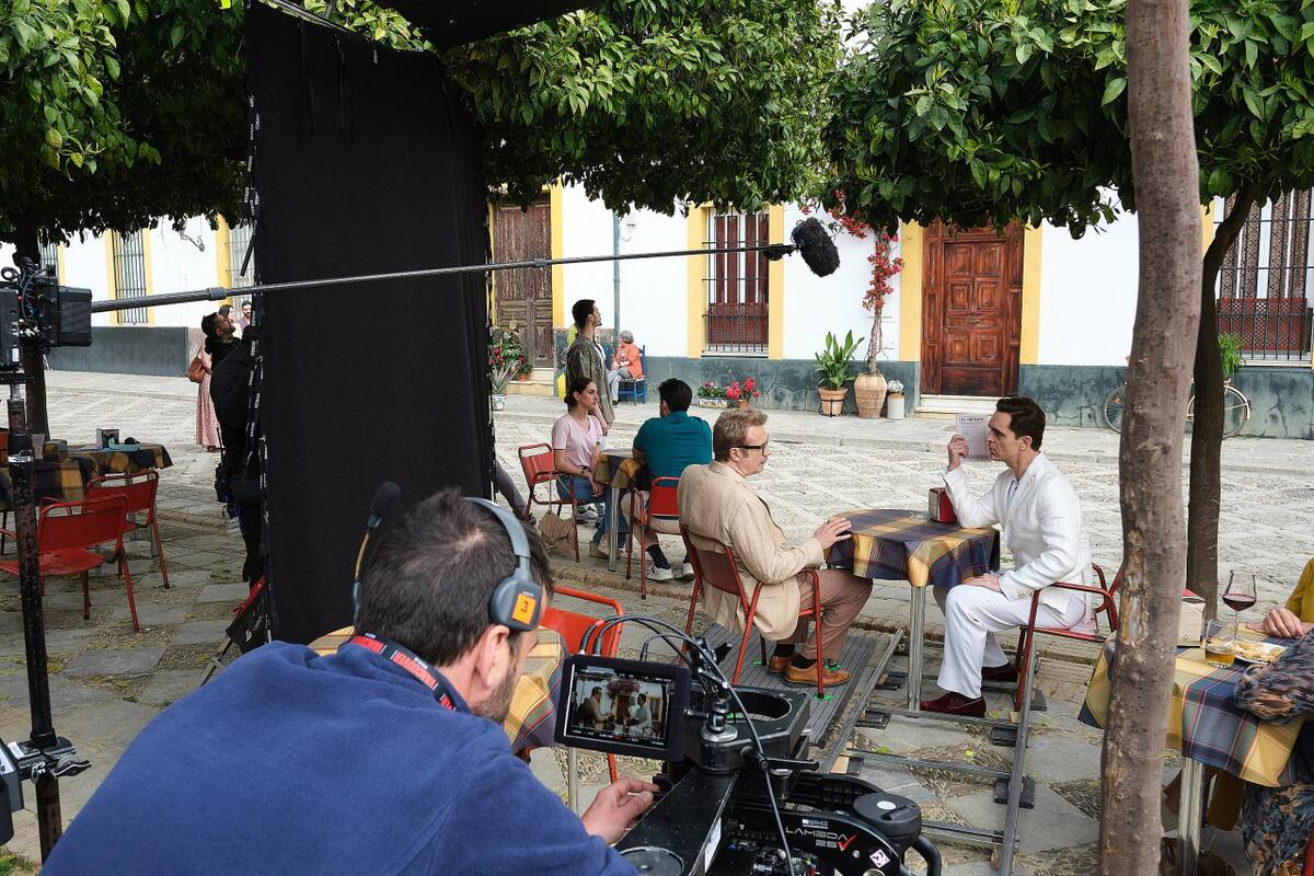 Rodaje de Berlín. Fuente: X @lacasadepapel