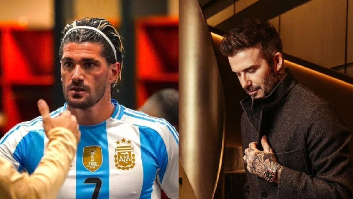 Rodrigo de Paul y David Beckham. Foto Instagram.