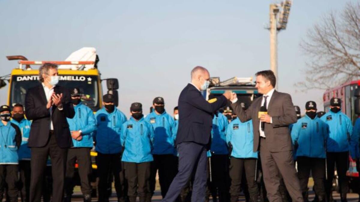 Rodríguez Larreta, DAlessandro y Felipe Miguel en la toma de juramento, NA