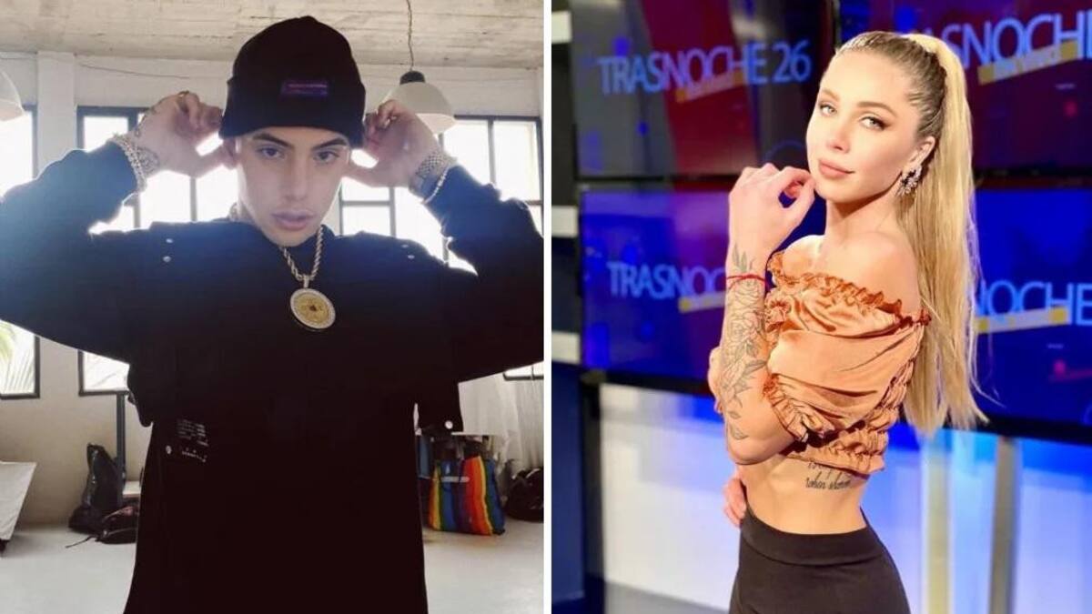 Romina Malaspina y Ecko, conductora y trapero