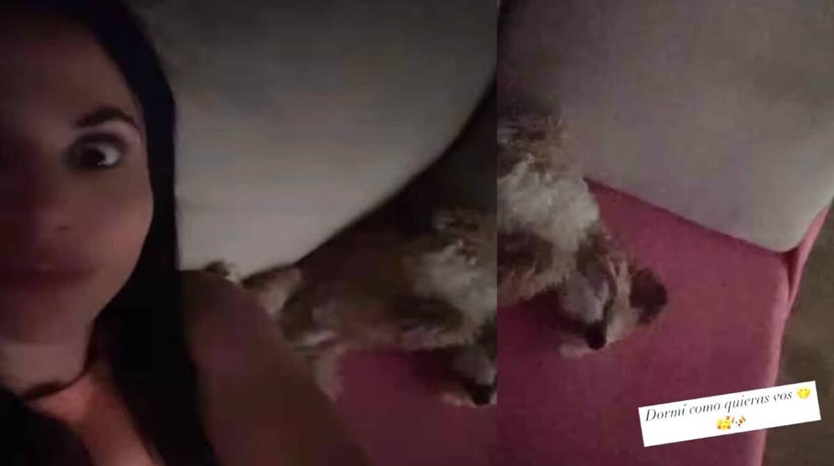 Romina Uhrig se mostró junto a Caramelo. Foto: Instagram.