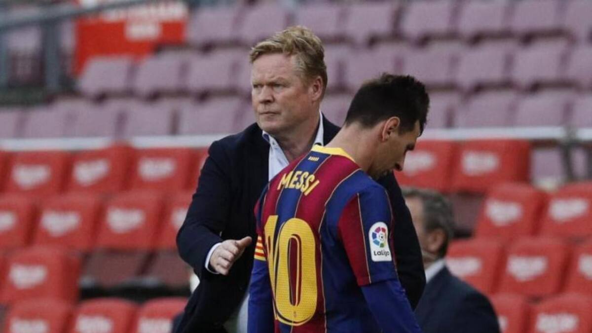Ronald Koeman y Messi, Barcelona, Reuters