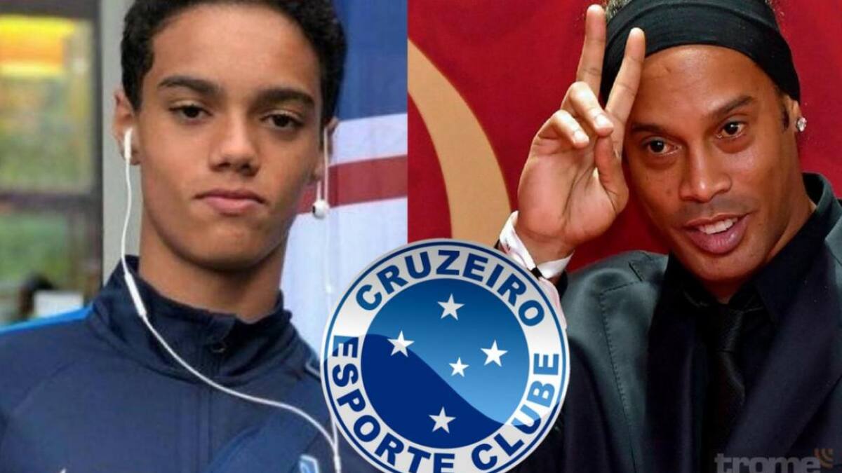 Ronaldinho con su hijo