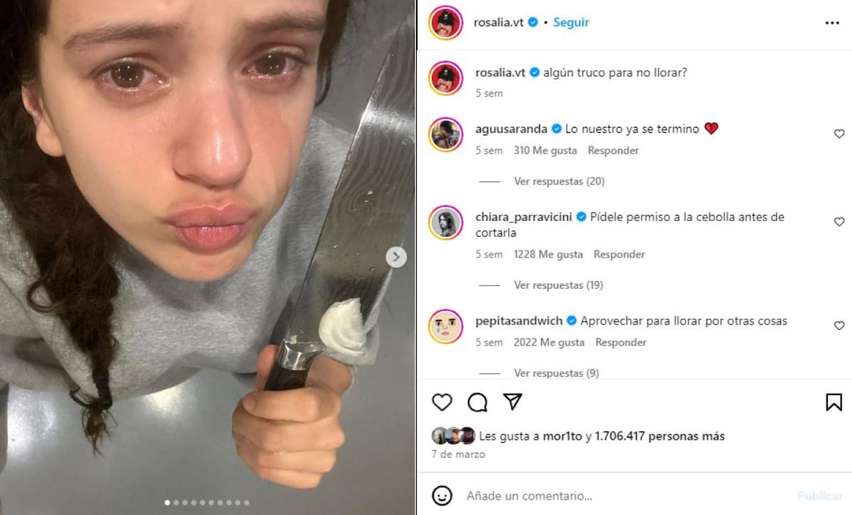 Rosalía tuvo problemas en la cocina. Foto: @rosalia.vt
