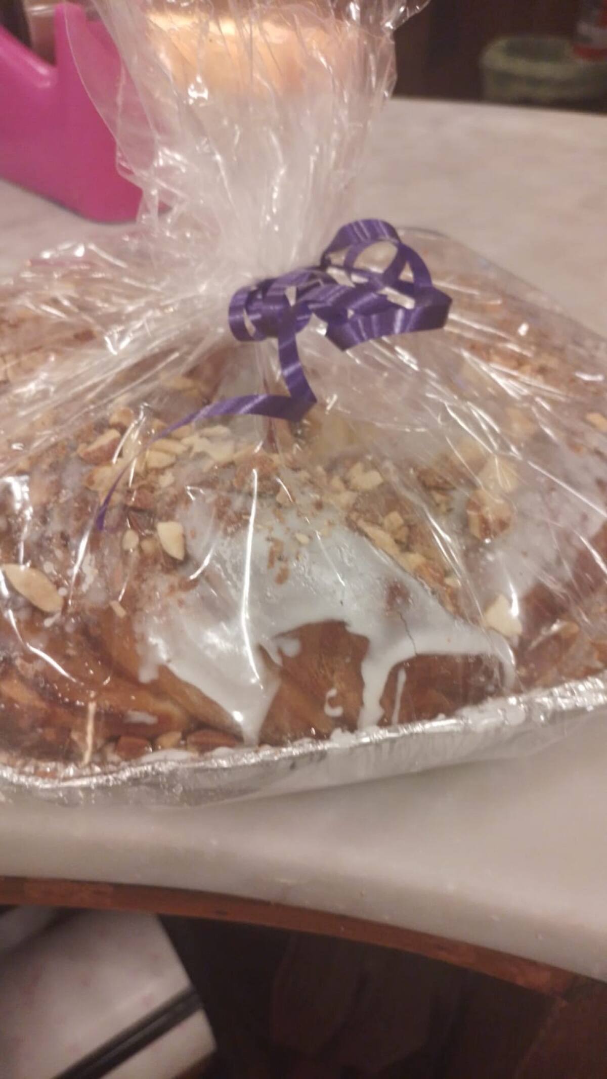 Rosca de Pascua de almendra de Las Violetas