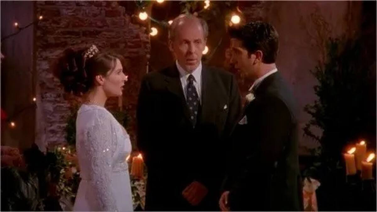 Ross y Emily de Friends. Foto: Captura de pantalla.