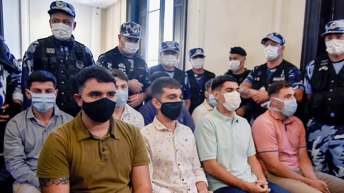 Rugbiers acusados por el crimen de Fernando Báez Sosa. Foto: NA.