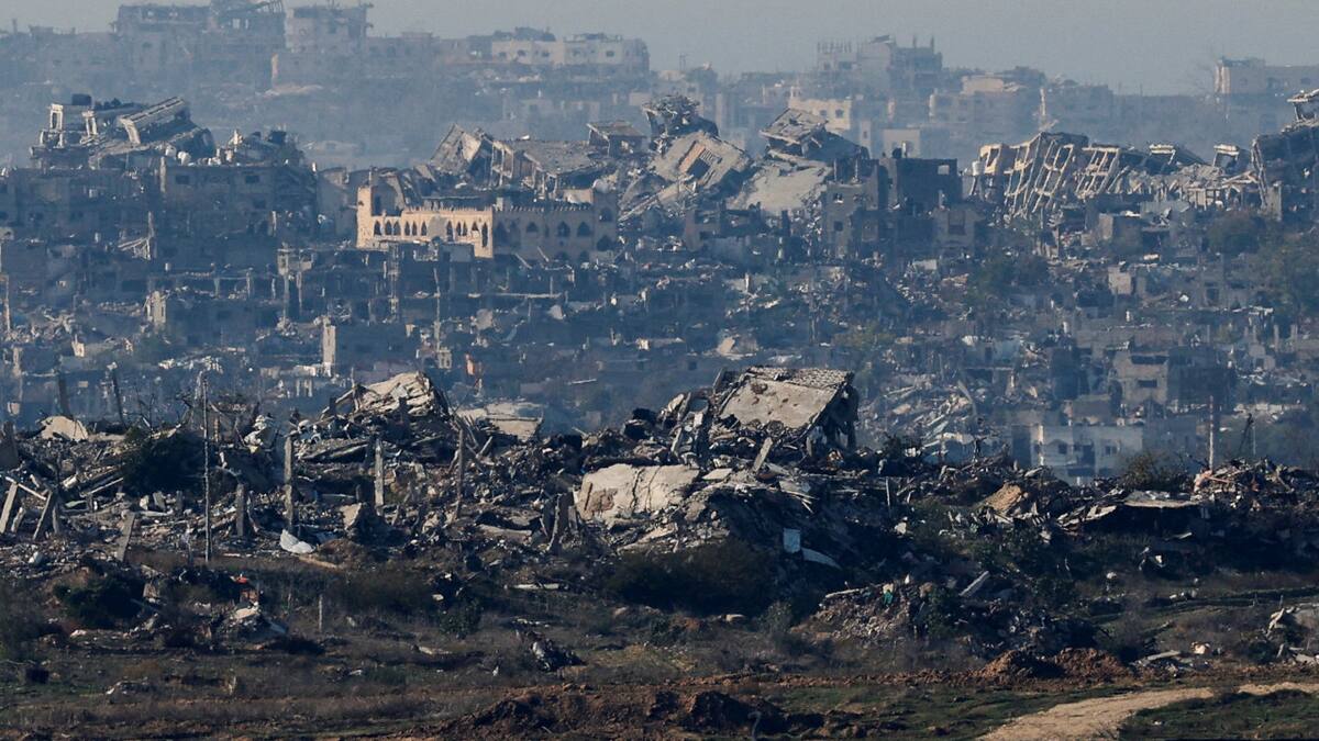 Ruinas en la Franja de Gaza. Foto: Reuters.