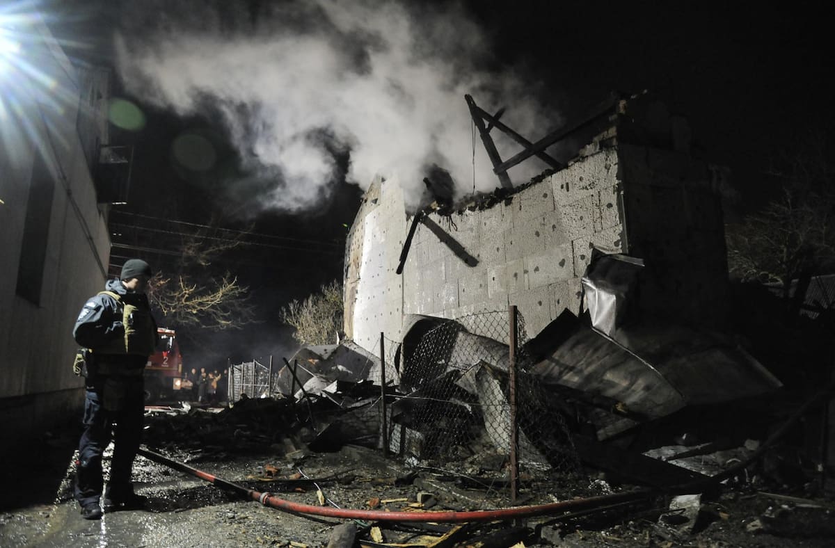 Rusia atacó a Ucrania con un número récord de drones durante Año Nuevo. Foto: EFE.