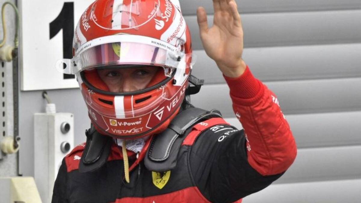 Sainz logró la Pole Position en el GP de Bélgica. Foto: NA.