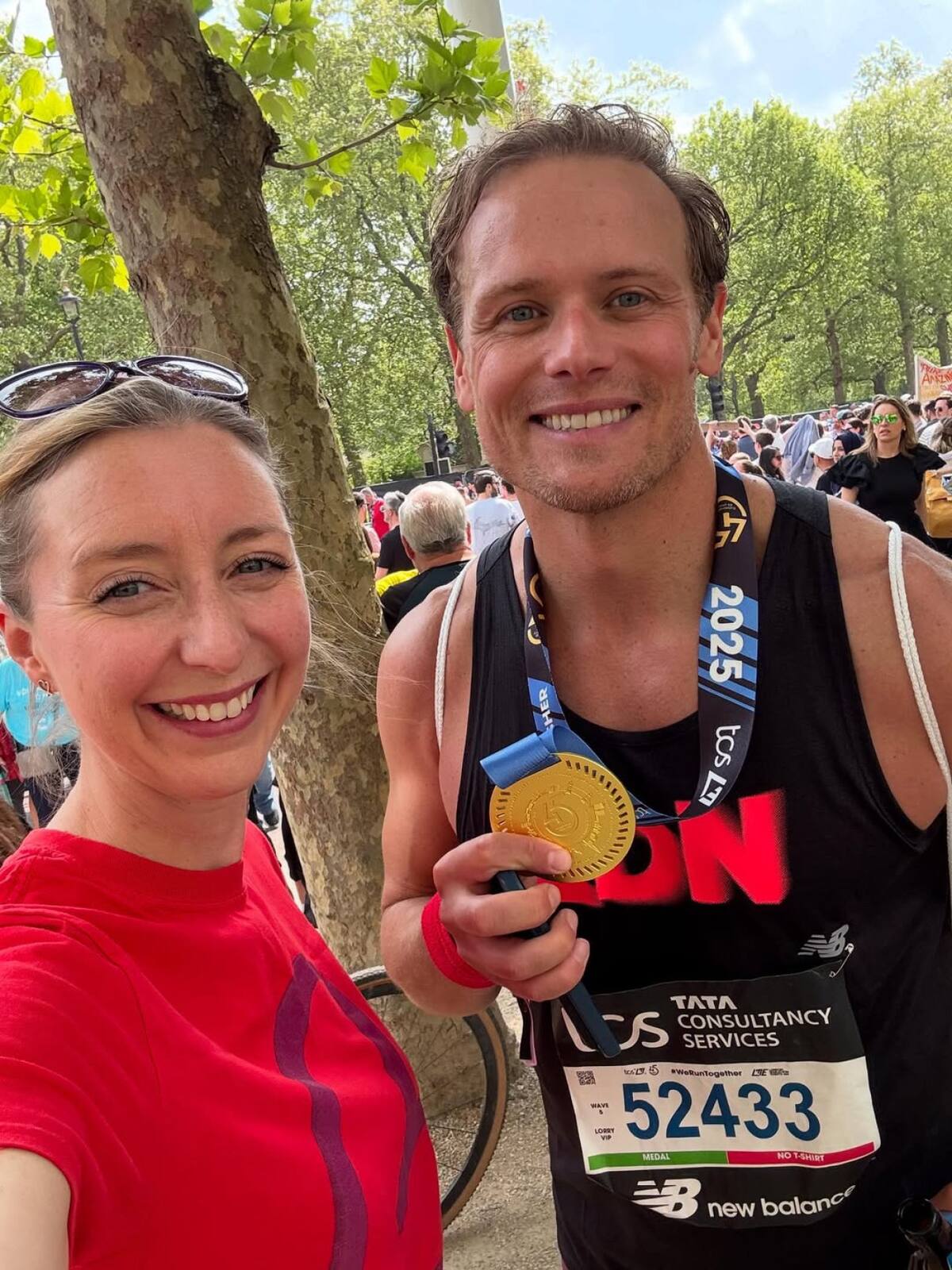 Sam Heughan corrió la Maratón de Londres 2025. Foto Instagram @Samheughan