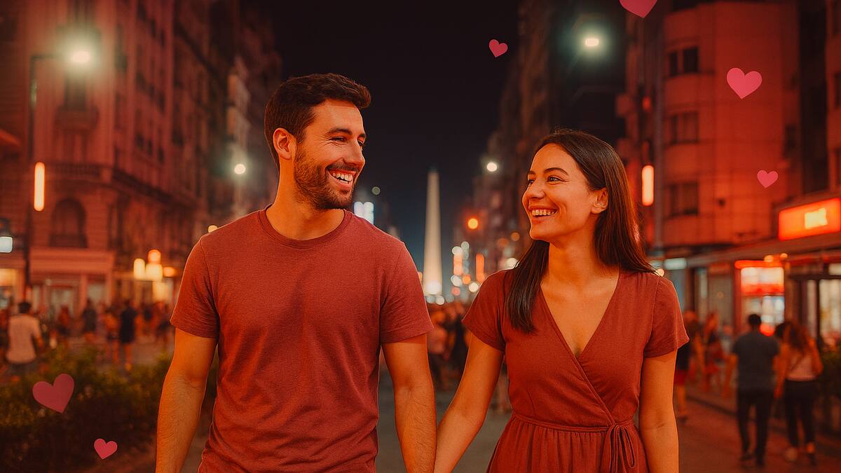 San Valentín en Avenida Corrientes