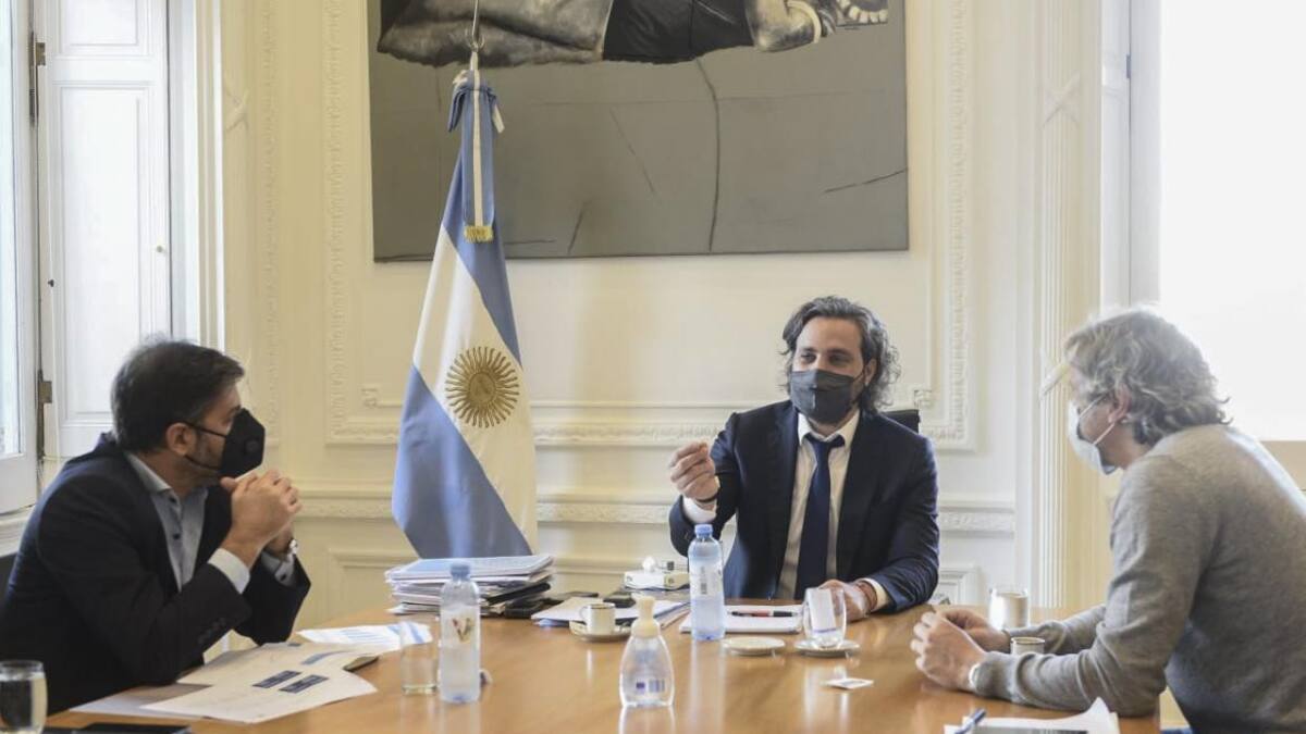 Santiago Cafiero junto a Felipe Miguel y Carlos Bianco, AGENCIA NA