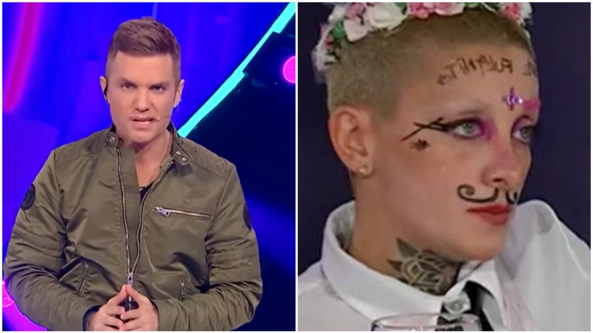 Santiago del Moro y Furia de Gran Hermano. Fotos: captura Telefe.