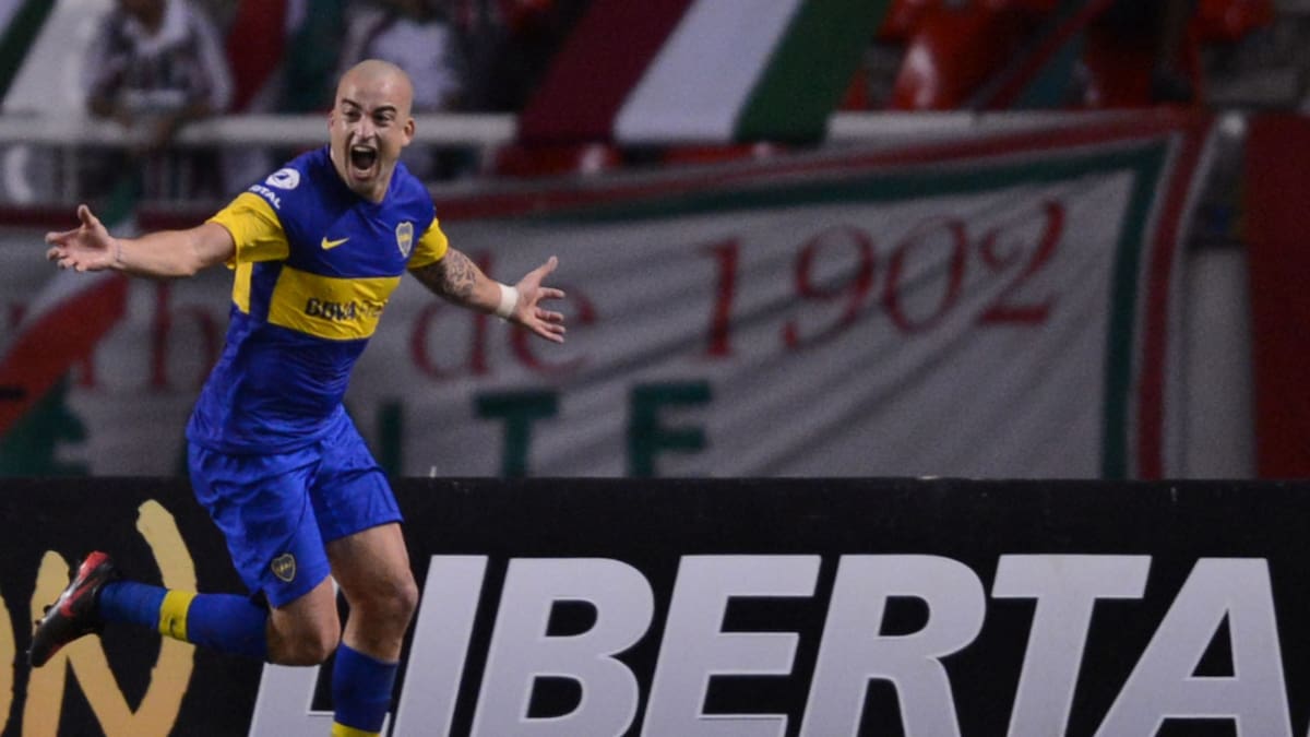 Santiago Silva le dio el pase a la semifinal de Copa Libertadores 2012. Foto: NA.