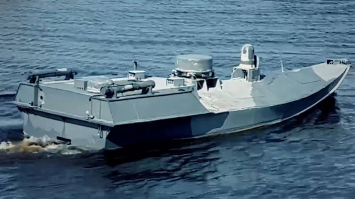 Sea Baby. El dron acuático de Ucrania. Foto: Servicio de Seguridad Ucraniana.