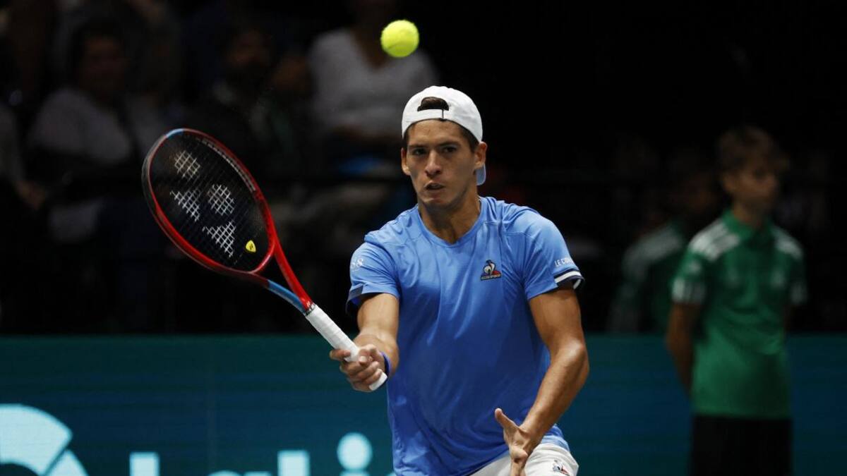 Sebastián Báez en la Copa Davis 2022. Foto: REUTERS.