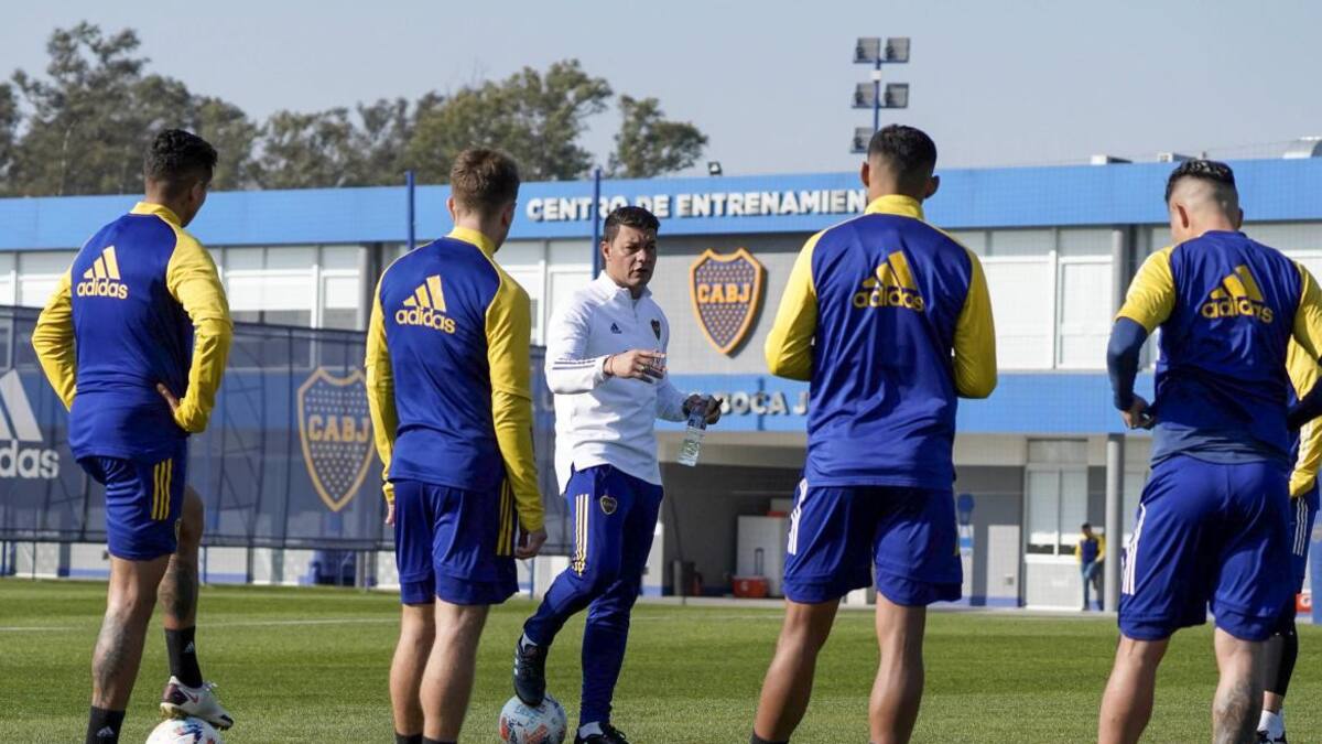 Sebastián Battaglia en el entrenamiento de Boca, AGENCIA NA