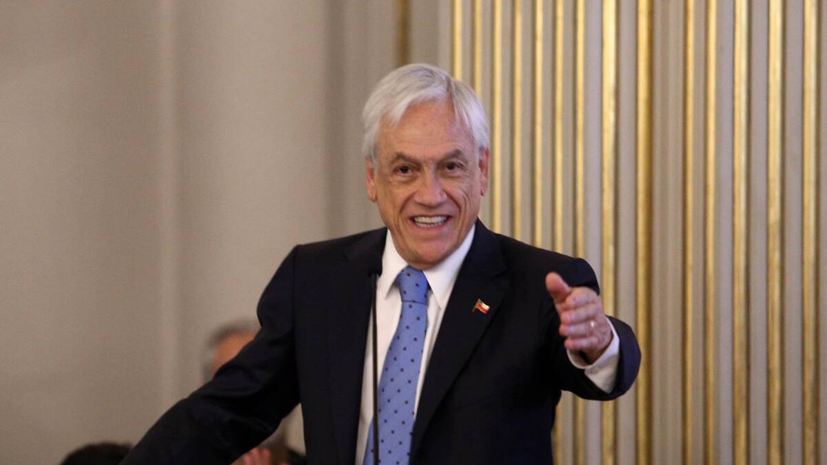 Sebastián Piñera en el encuentro del Grupo Libertad. Foto: NA.
