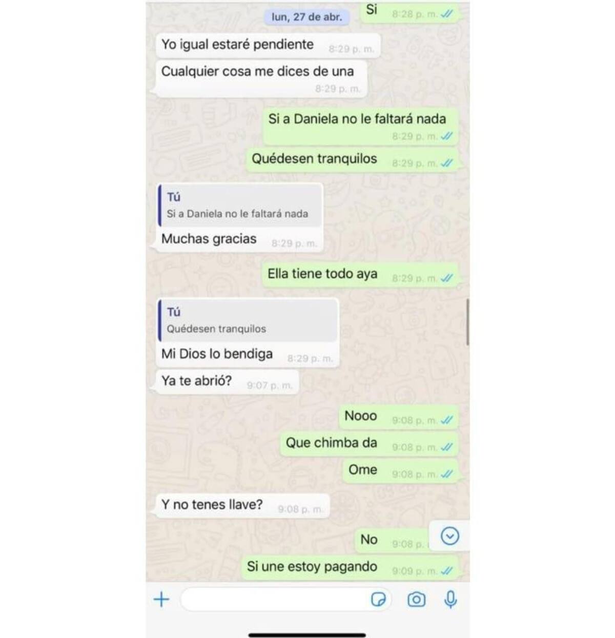 Sebastián Villa, chats