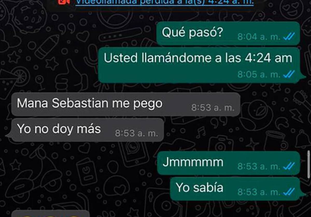 Sebastián Villa y Daniela Cortés, chats