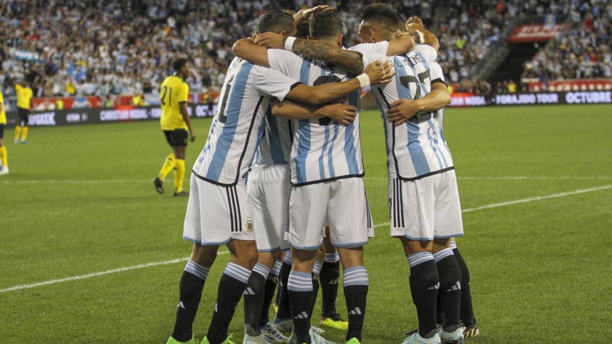 Selección argentina ante Jamaica. Foto: NA.