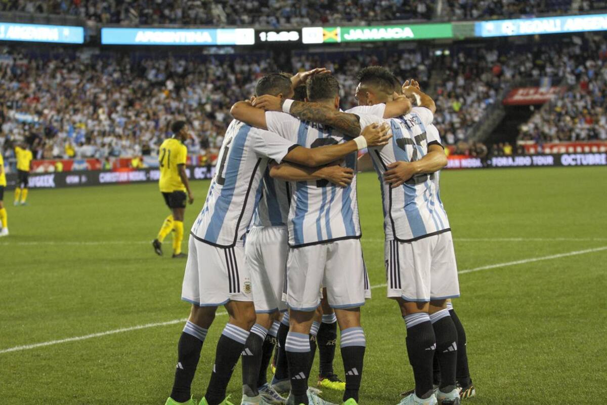 Selección argentina ante Jamaica. Foto: NA.