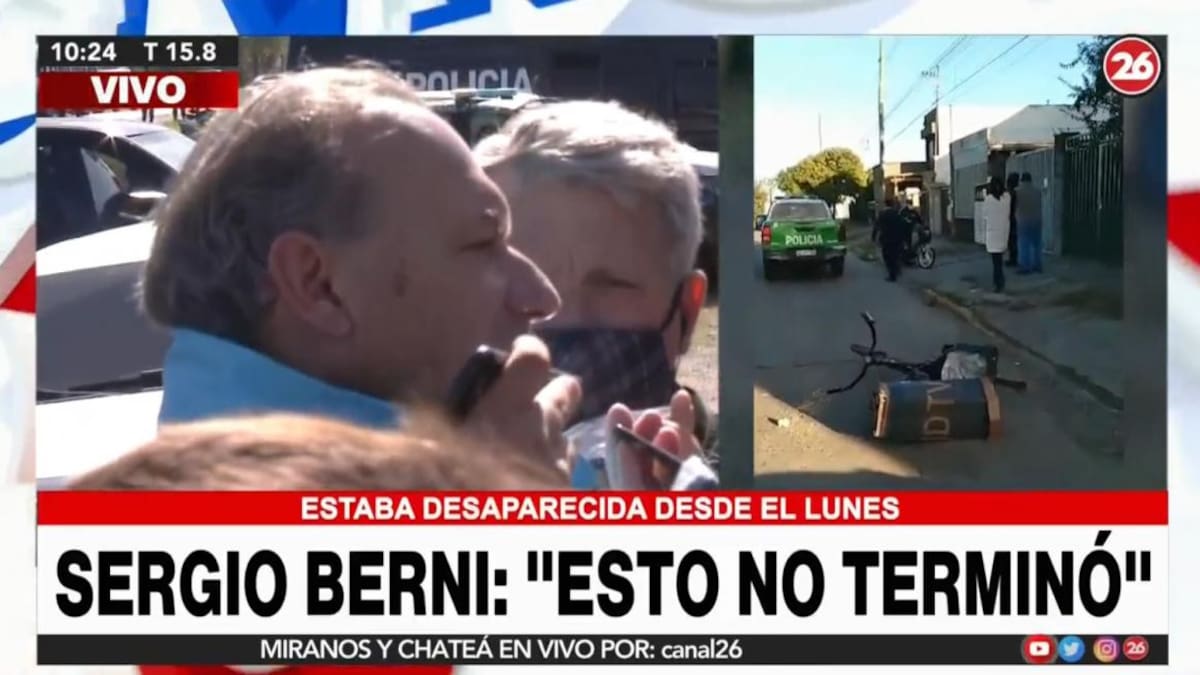 Sergio Berni, hallazgo de Maia, Canal 26