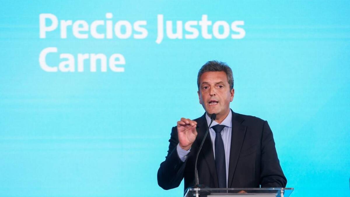 Sergio Massa, durante la presentación del acuerdo de Precios Justos para la carne. Foto NA