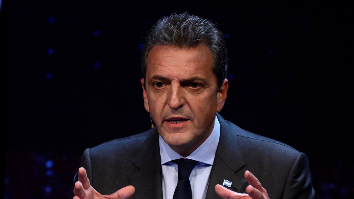 Sergio Massa en el Debate presidencial 2023. Foto: Reuters.