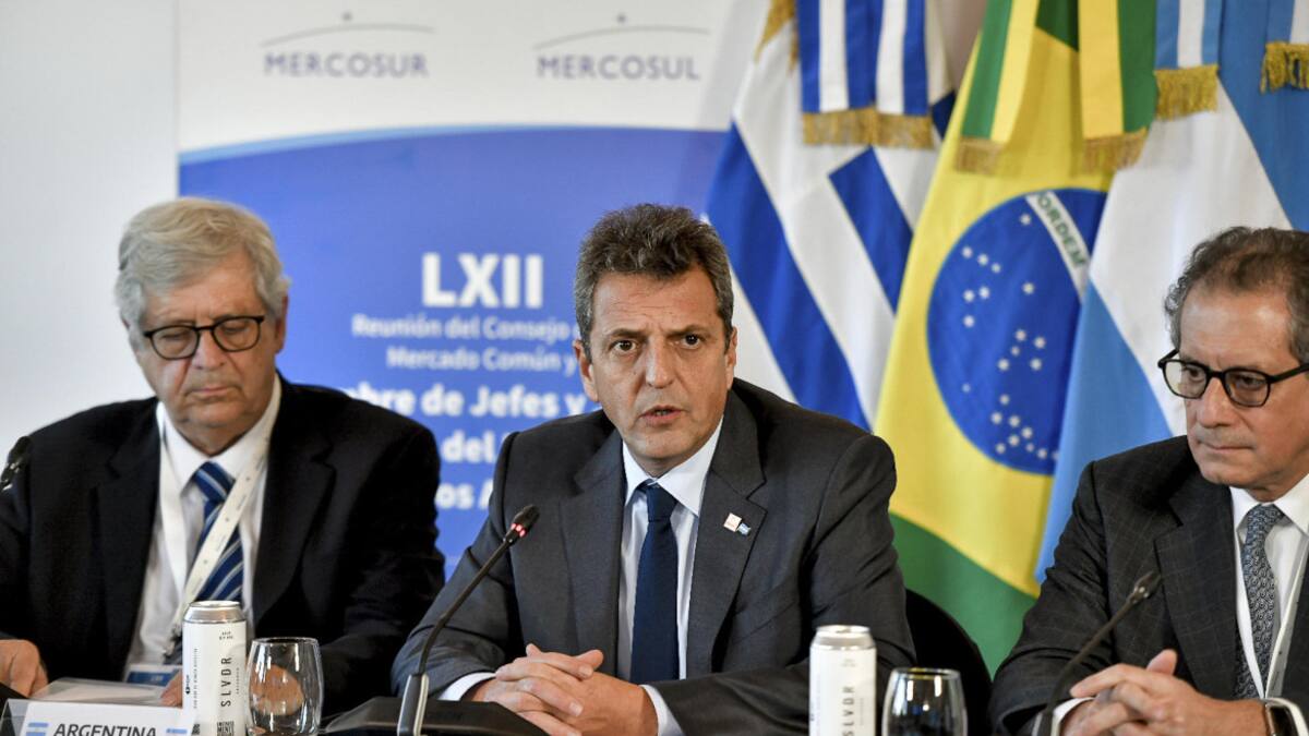 Sergio Massa, en la reunión de Ministros de Exteriores del Mercosur. Foto: EFE.