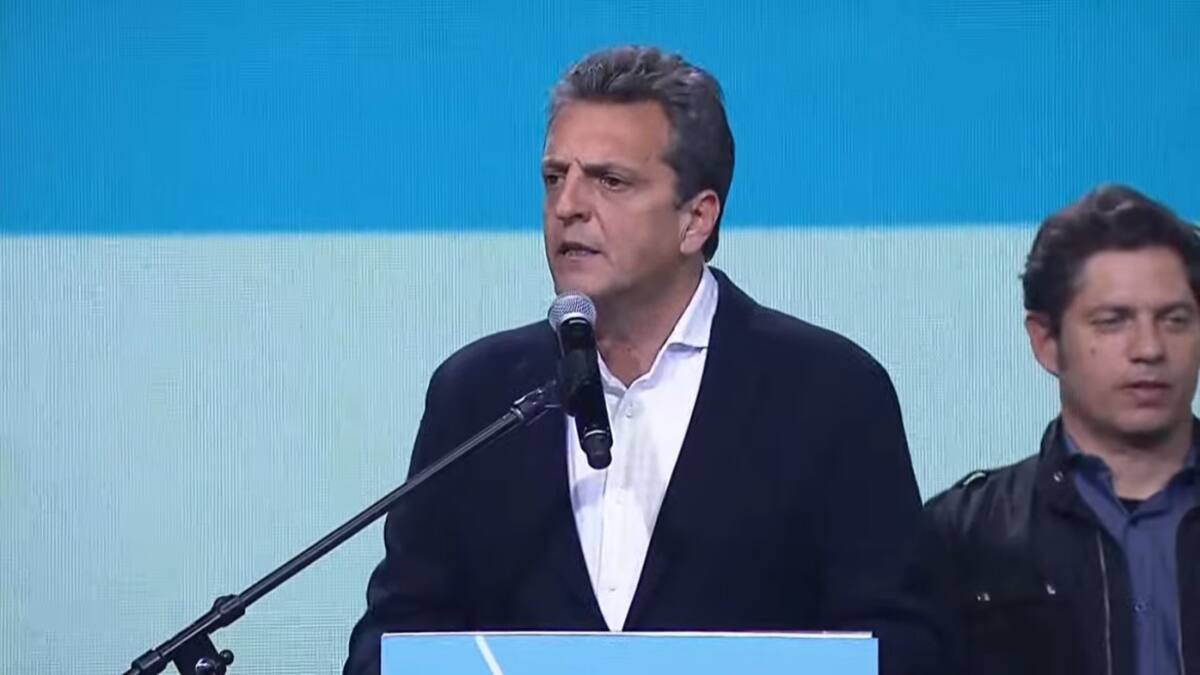 Sergio Massa. Foto: captura de video.