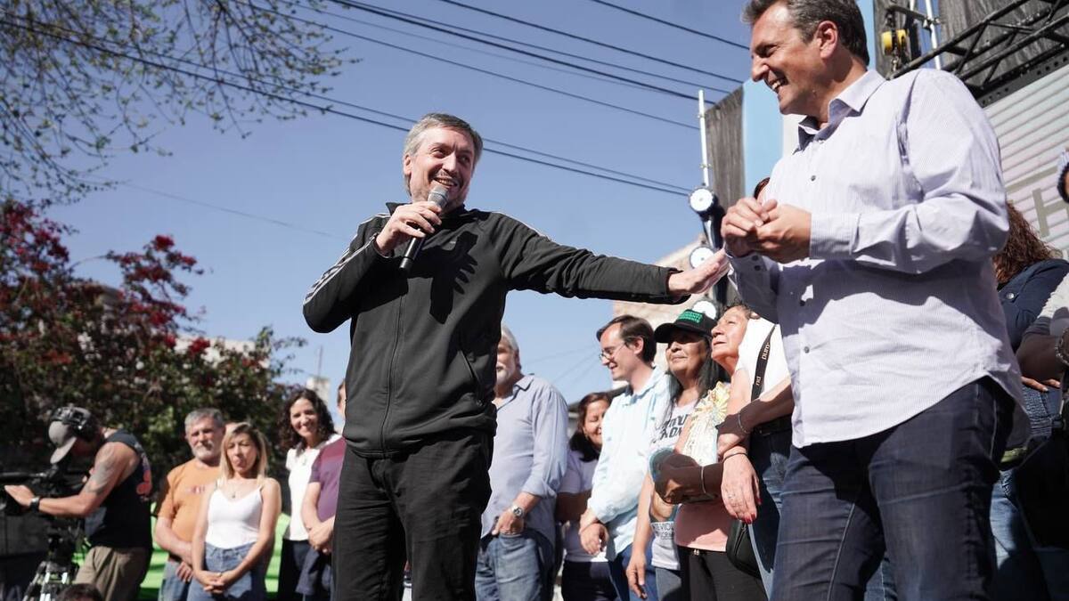 Sergio Massa junto a Máximo Kirchner