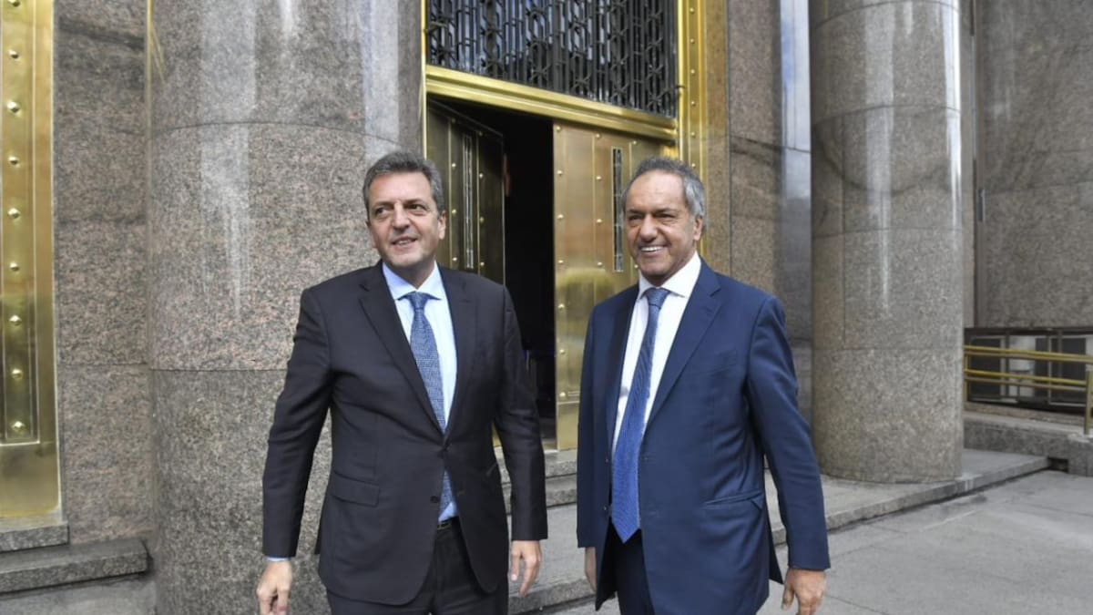Sergio Massa y Daniel Scioli. Foto: Ministerio de Economía.