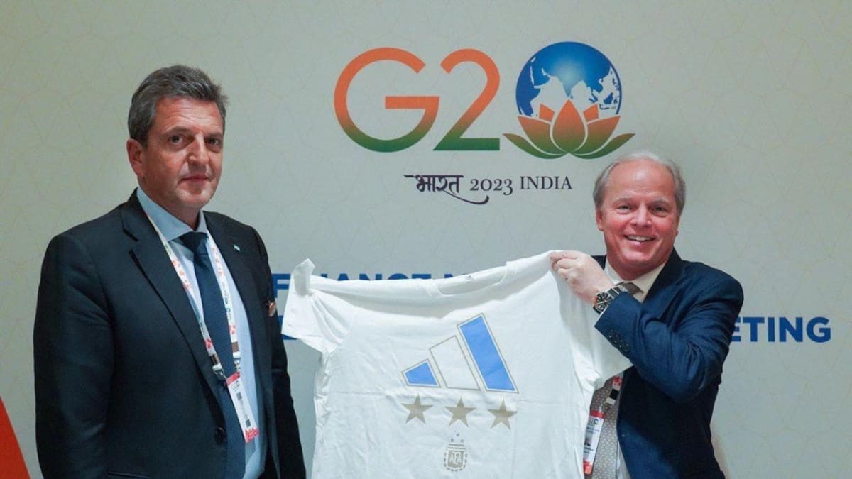 Sergio Massa y directivo del Banco Mundial, foto Ministerio de Economía
