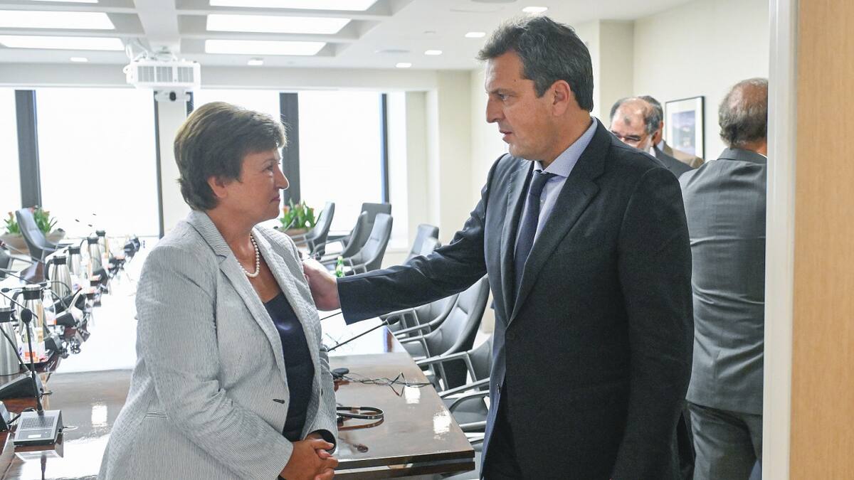 Sergio Massa y Kristalina Georgieva, FMI. Foto: Télam