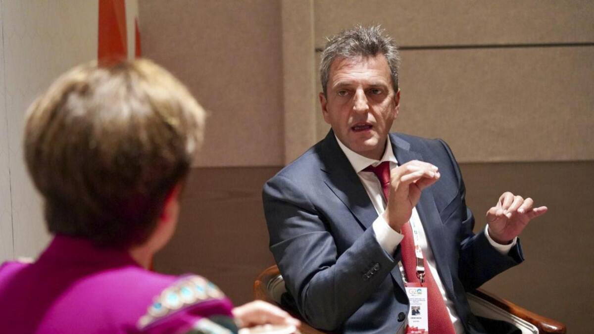 Sergio Massa y Kristalina Georgieva. Foto: NA.