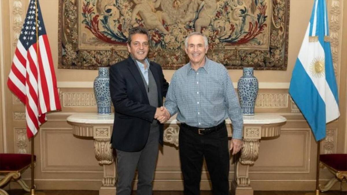 Sergio Massa y Marc Stanley, embajador de Estados Unidos, foto Twitter