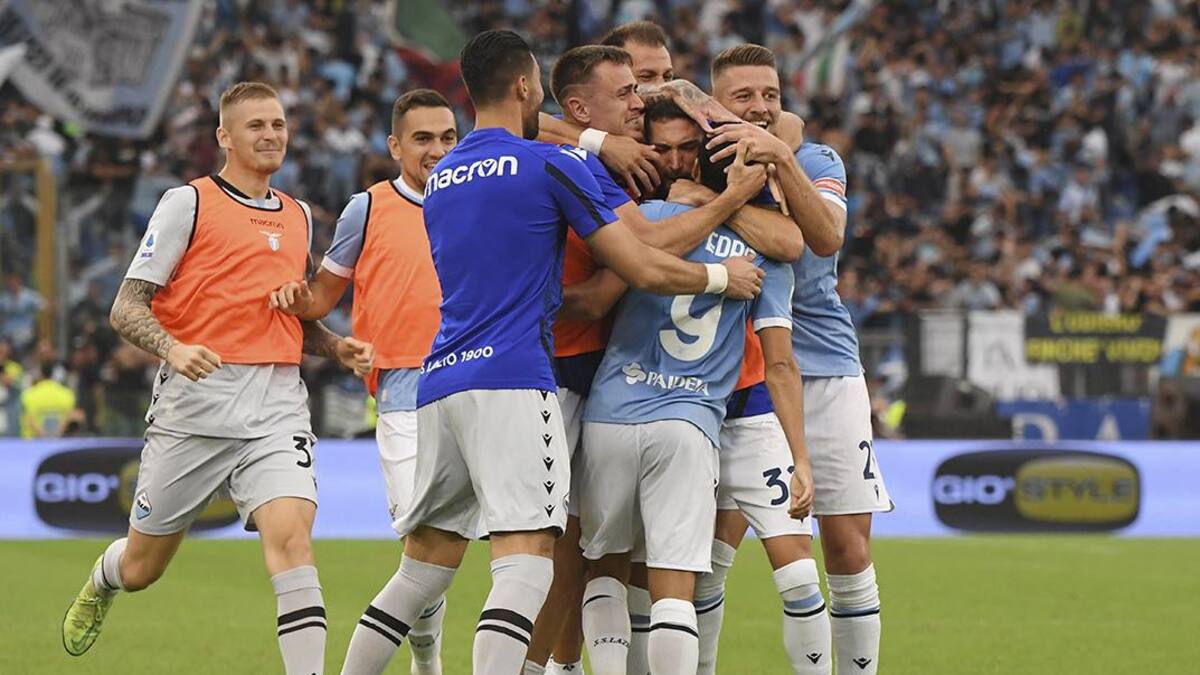 Serie A, fútbol de Italia, festejo de Lazio, Reuters