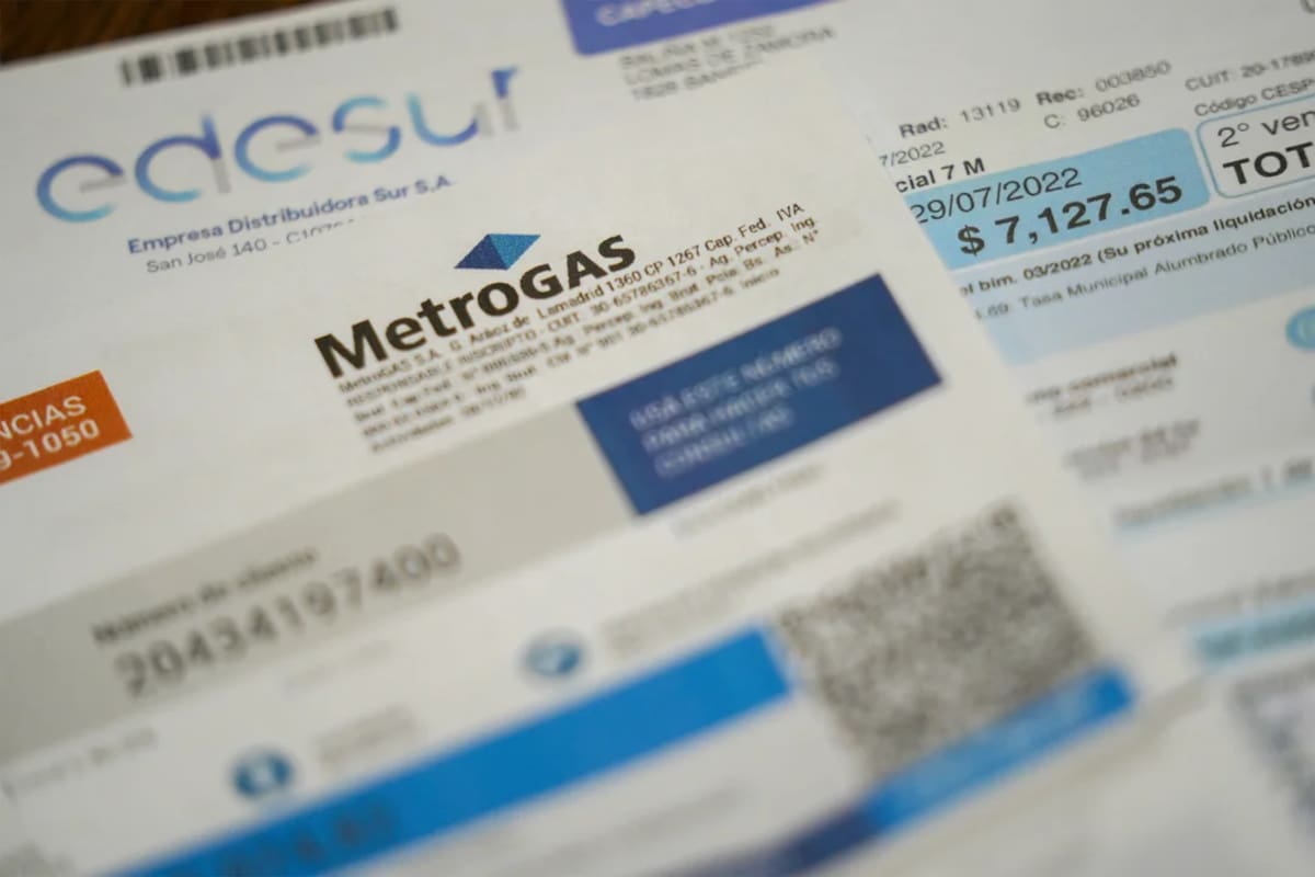 Servicios de luz y gas.