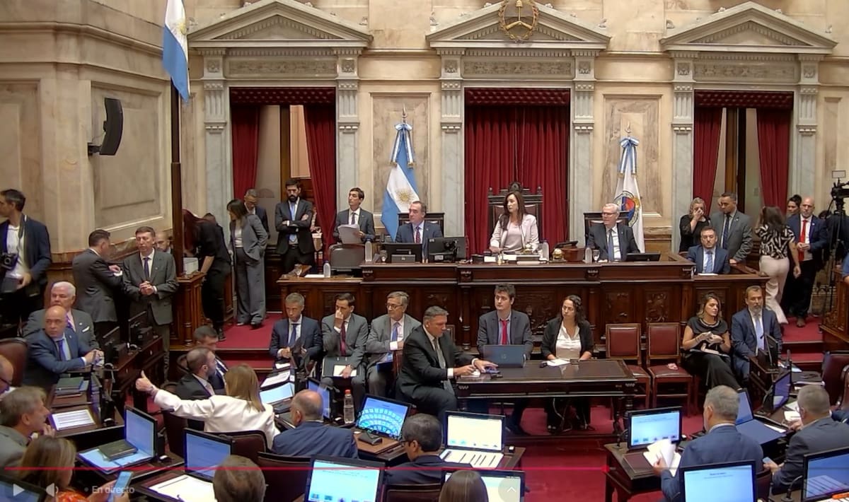 Sesión en la Cámara de Senadores