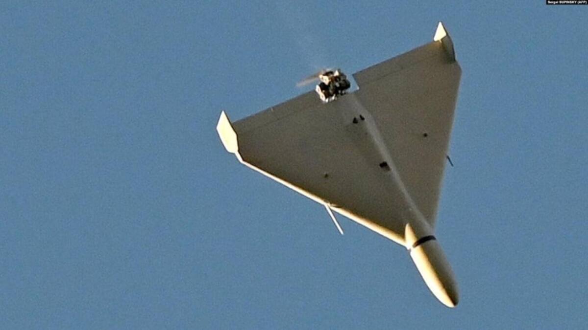 Shahed, dron iraní utilizado por Rusia. Foto Twitter