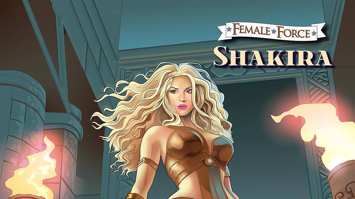 Shakira por la serie "Female Force". Foto: EFE